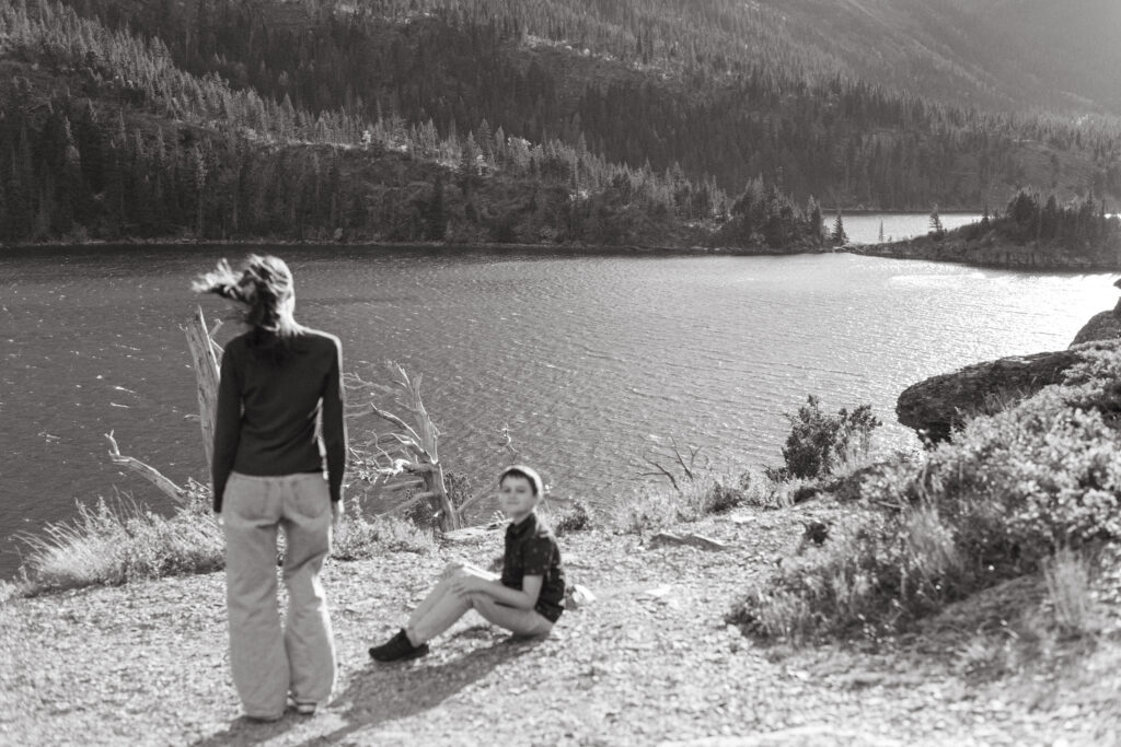 family photography at saint Mary lake in east glacier national park Montana.