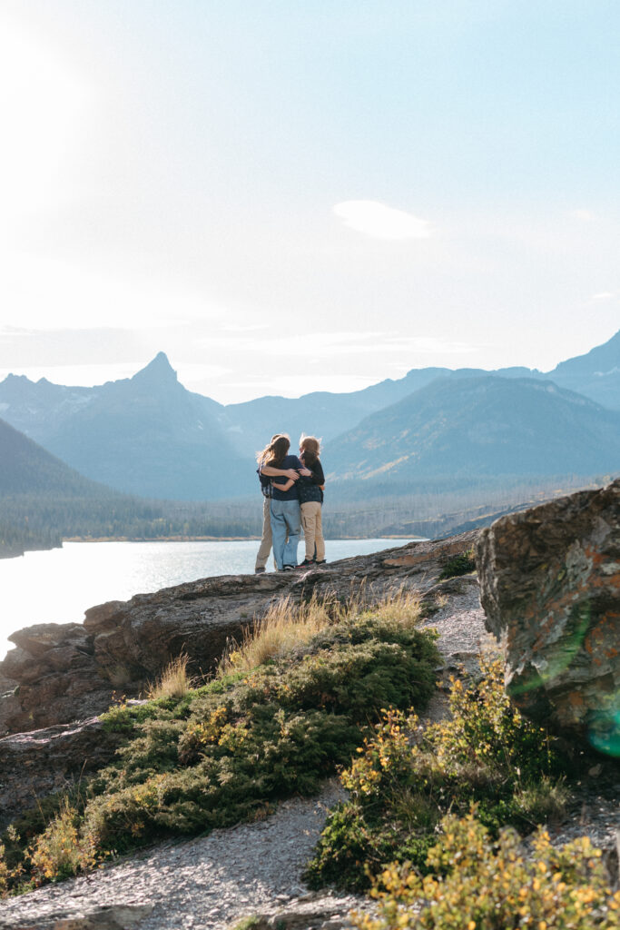 family photography at saint Mary lake in east glacier national park Montana.