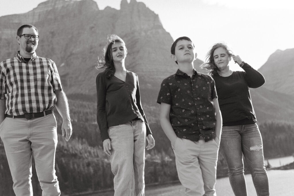 family photography at saint Mary lake in east glacier national park Montana.